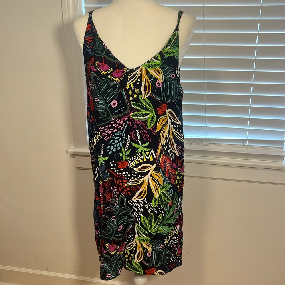 Topshop Vivid Tropical Print Slip Dress Sundress